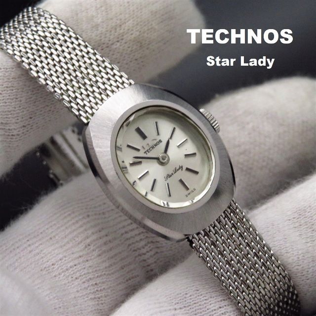 Technos【未使用稼働品】TECHNOS Star Lady 手巻き　レディース腕時計