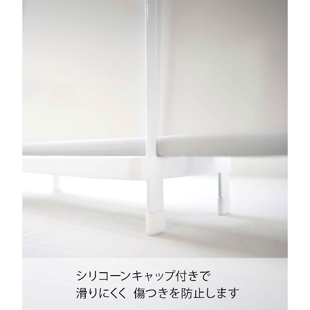 【色: ホワイト】山崎実業Yamazaki 乾きやすい風呂蓋スタンド タワー ホ