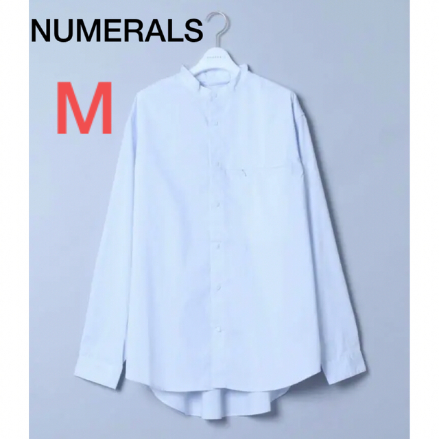 NUMERALS(ヌメラルズ)のNUMERALS バンドカラーシャツ　M ホワイト メンズのトップス(シャツ)の商品写真