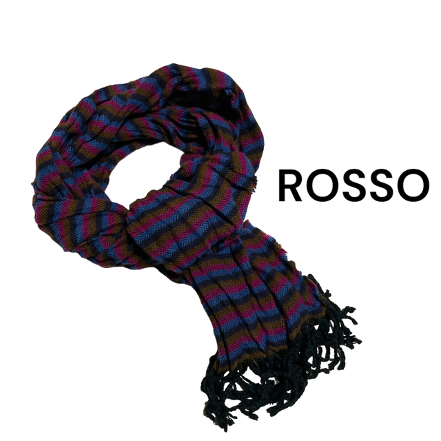 ROSSO(ロッソ)のROSSO ロッソ/ワッシャー加工 マフラー     ユニセックス イタリア製 メンズのファッション小物(マフラー)の商品写真