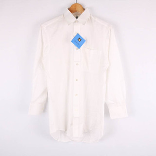 ランバン(LANVIN)のランバン 長袖シャツ 無地 胸ポケット トップス 日本製 メンズ 37-76サイズ ホワイト LANVIN(シャツ)