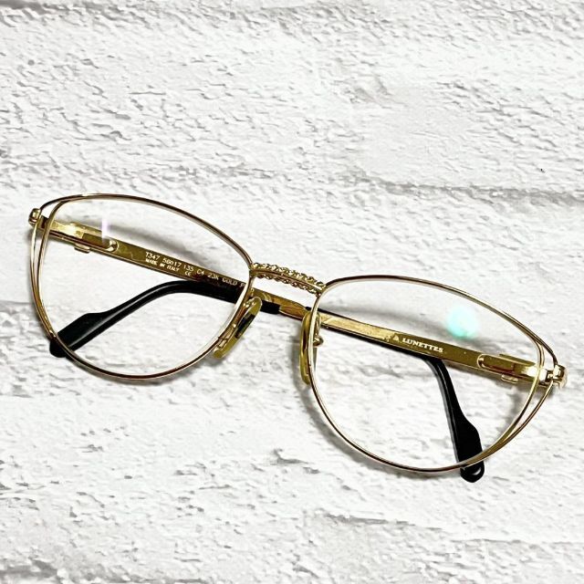 Tiffany & Co.(ティファニー)のティファニー ヴィンテージ T347 眼鏡フレーム 23K GOLDPLATED レディースのファッション小物(サングラス/メガネ)の商品写真