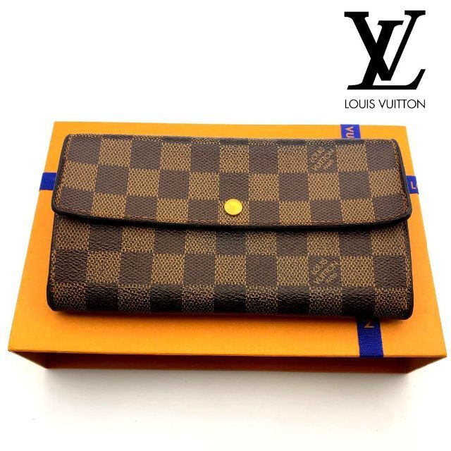 LOUIS VUITTON(ルイヴィトン)の【極美品】ルイヴィトン ダミエ ポルトフォイユ サラ 長財布 レディースのファッション小物(財布)の商品写真