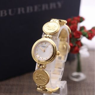 正規品【新品電池】BURBERRY コインウォッチ/動作良好 11100L 美品-