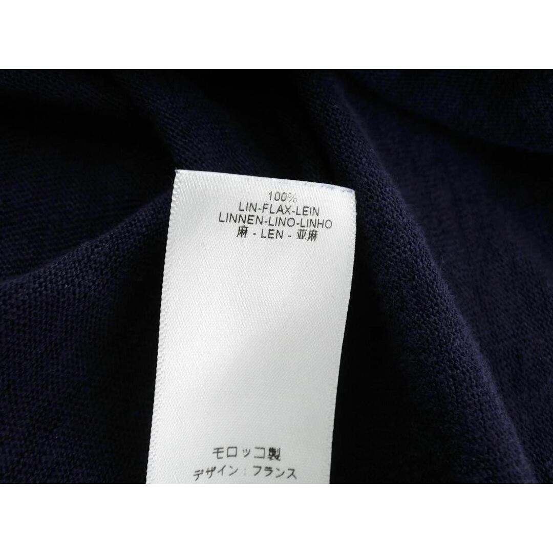 PETIT BATEAU(プチバトー)のPETIT BATEAU プチバトー リネン100% マリン カットソー sizeL/紺 ■◇ レディース レディースのトップス(カットソー(長袖/七分))の商品写真