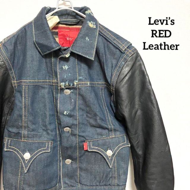 リーバイスレッド デニムジャケット レザー type4 levi's red