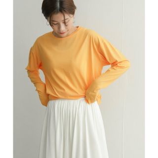 アーバンリサーチドアーズ(URBAN RESEARCH DOORS)の【別注orange】『別注』unfil*DOORS high twist cotton L/S t-shirts(カットソー(長袖/七分))