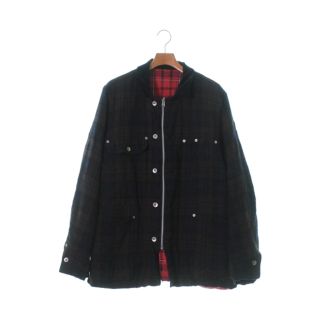 sacai サカイ カバーオール 2(M位) 紺x茶xグレー(チェック) 【古着】【中古】