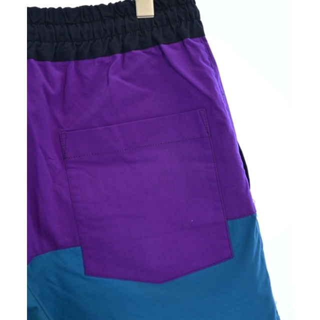 sacai(サカイ)のsacai サカイ ショートパンツ 2(M位) 紫x緑x黒 【古着】【中古】 メンズのパンツ(ショートパンツ)の商品写真