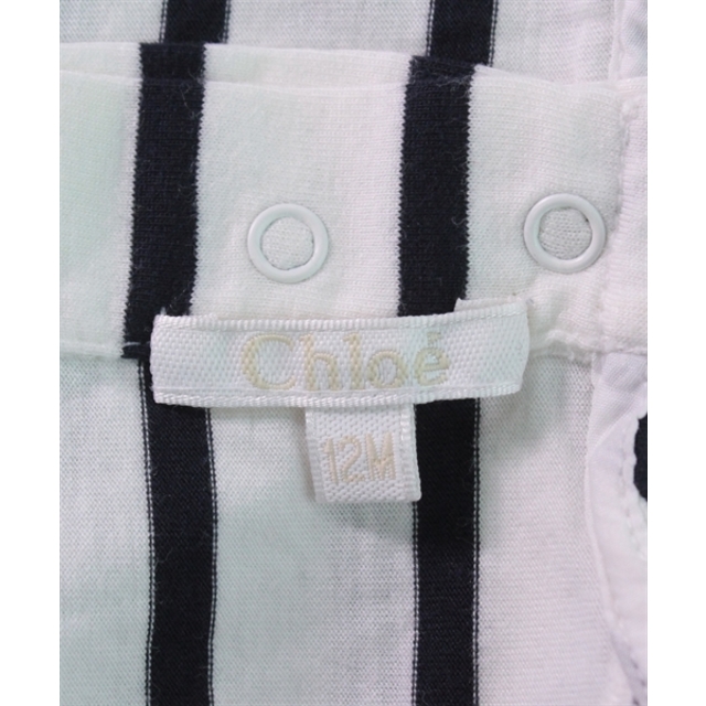 Chloe(クロエ)のChloe クロエ Tシャツ・カットソー 12M 白x紺(ボーダー) 【古着】【中古】 キッズ/ベビー/マタニティのキッズ服女の子用(90cm~)(Tシャツ/カットソー)の商品写真