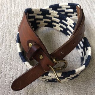 ジェイクルー(J.Crew)の日本未入荷　USA製　J CREWジェイクルー　レザー&キャンバス　ベルト(ベルト)