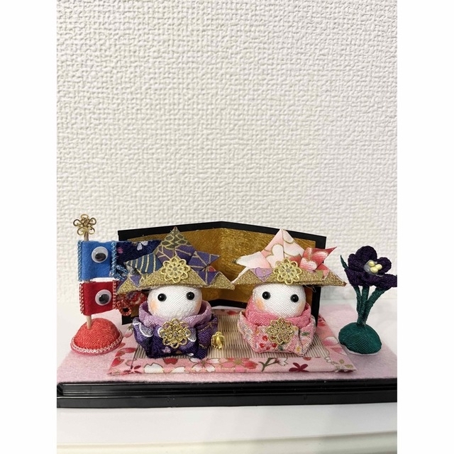 つまみ細工 雛人形 五月人形 2wayの通販 by さち(購入前に必ず つまみ細工 雛人形 五月人形 2wayの通販 by さち(購入前に必ず