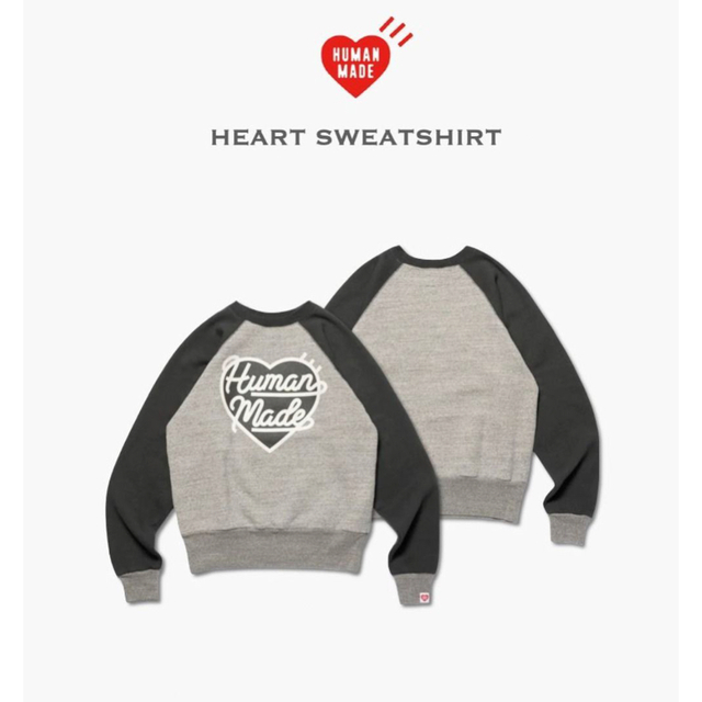 HEART RAGRAN SWEATSHIRT GRAY Lサイズ | eclipseseal.com