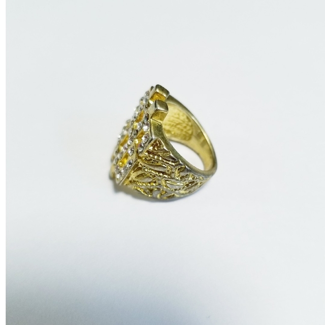 (177) $ ラインストーン gold 指輪 リング アクセサリー ジュエリー レディースのアクセサリー(リング(指輪))の商品写真