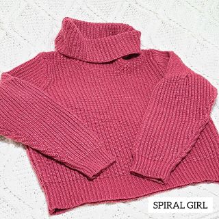 スパイラルガール(SPIRAL GIRL)のSPIRALGIRL ニットセーター【ピンク系】(ニット/セーター)