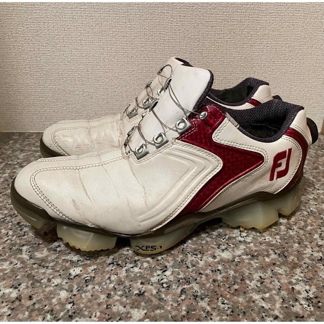 FootJoy(フットジョイ)のフットジョイXPS-1ボア　ホワイト／レッド25.5 メンズの靴/シューズ(その他)の商品写真