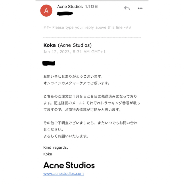 限定値下げ　acne studios ダメージボーダーニット