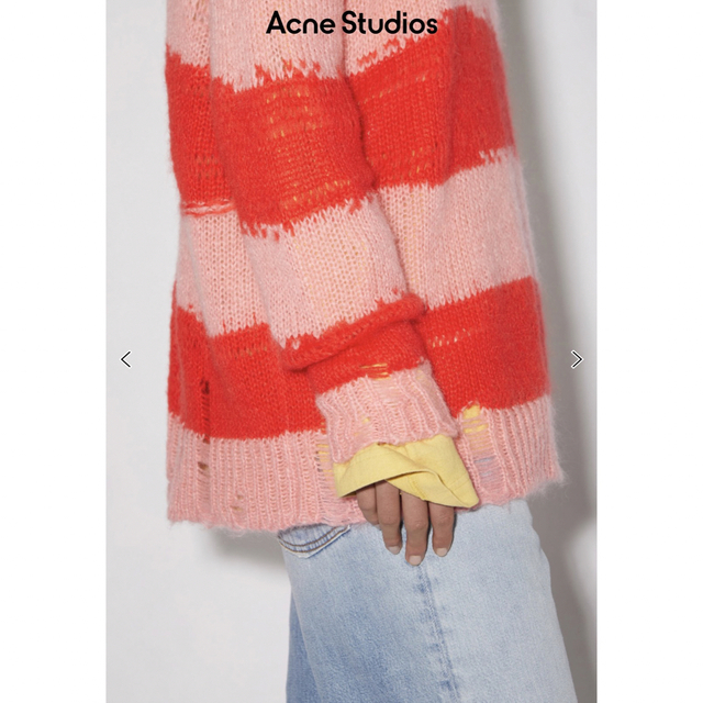 Acne Studios(アクネストゥディオズ)の限定値下げ　acne studios ダメージボーダーニット レディースのトップス(ニット/セーター)の商品写真