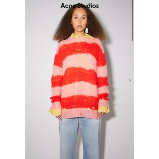 Acne Studios - 限定値下げ acne studios ダメージボーダーニットの ...