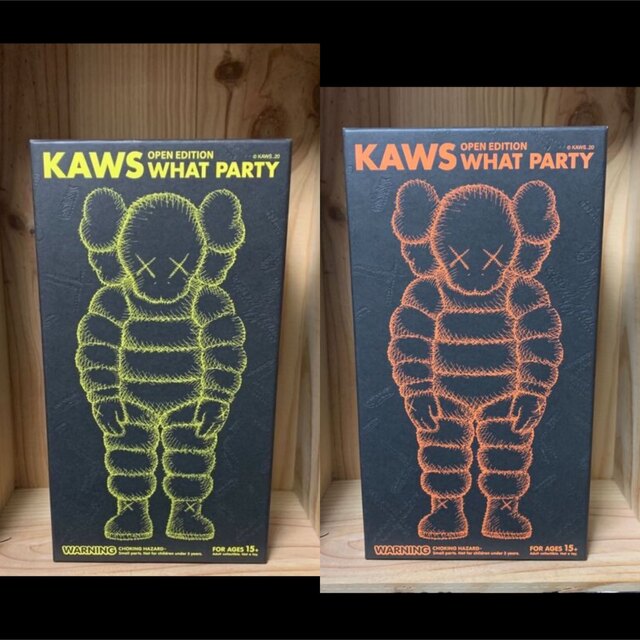 フィギュアKAWS WHAT PARTY イエロー　オレンジ