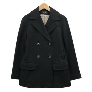 A.P.C. アーペーセー 美品 ウールコート ダブル ショールカラー グレー