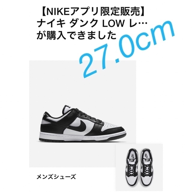 NIKE(ナイキ)のNIKE DUNK LOW RETRO "WHITE/BLACK" パンダ メンズの靴/シューズ(スニーカー)の商品写真