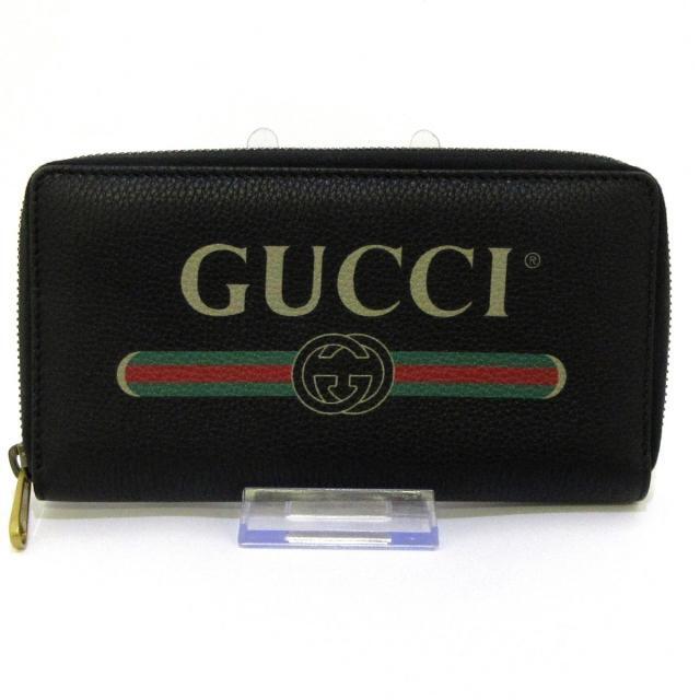 クリスマスファッション - Gucci グッチ 黒×マルチ 496317  長財布美品 財布