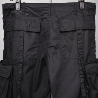新品 GS UK TECHNO イギリス テクノ カーゴ パンツ XL ブラック www