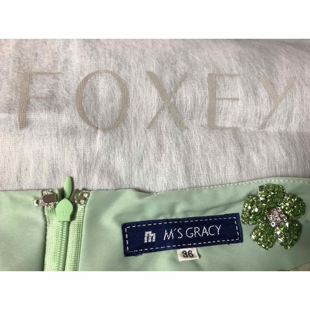 M'S GRACY(エムズグレイシー)の♡ｴﾑｽﾞｸﾞﾚｲｼｰ ☘️ミントグリーン☘️スカート♡ 新品 レディースのスカート(ひざ丈スカート)の商品写真