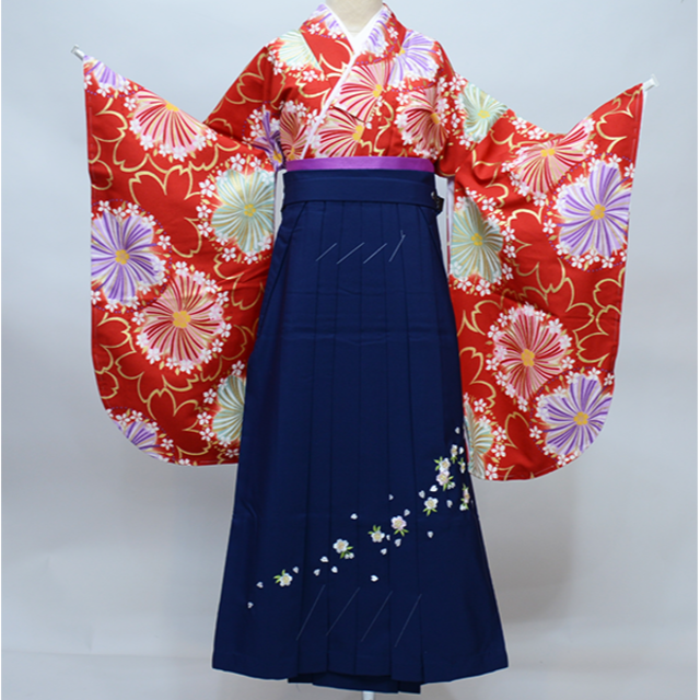 二尺袖 着物 袴フルセット From KYOTO 袴変更可能 NO31828 水着