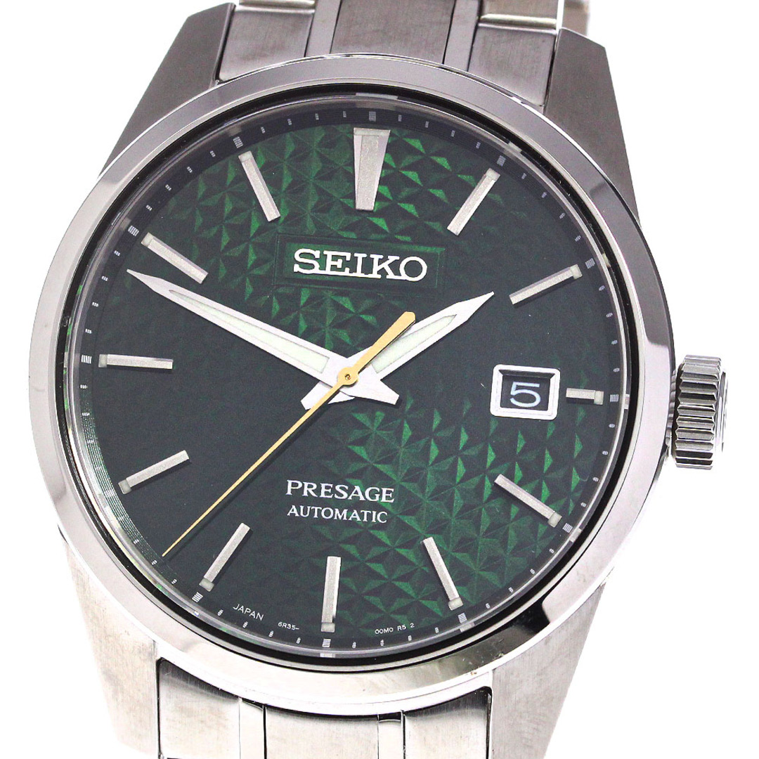 ☆良品 ★内箱・保証書付き【SEIKO】セイコー プレザージュ デイト SARX079 自動巻き メンズ_736605【ev15】