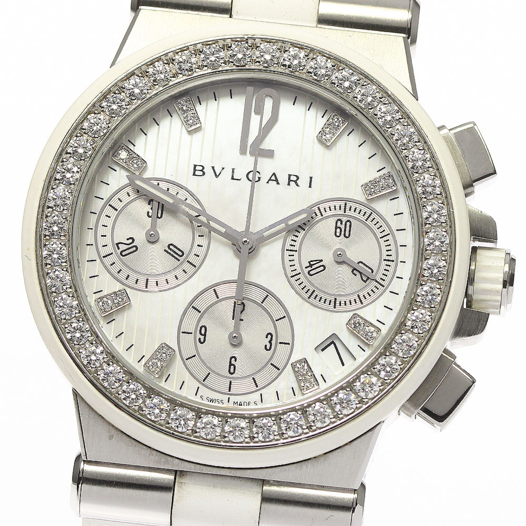 ブルガリ BVLGARI DG35SVCH ディアゴノ スポーツ ダイヤベゼル クロノグラフ 自動巻き ボーイズ 箱・保証書付き_736045自動巻きRefNo