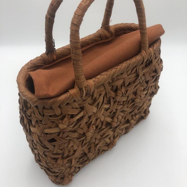 山葡萄バッグ 削皮 粒乱れ編み 新品 籠バッグ 山ぶどう バッグ