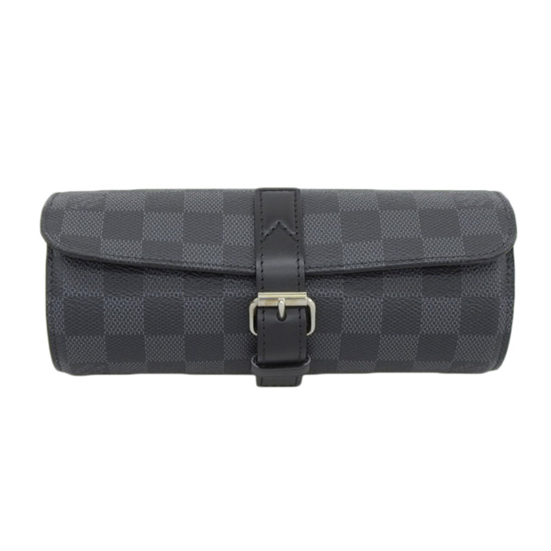代引き人気 LOUIS VUITTON gy レザー ブラック ウォッチケース
