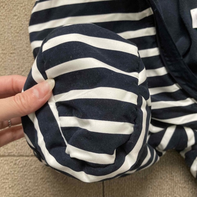 PETIT BATEAU(プチバトー)のプチバトー フード付きダウンカバーオール 6m/67cm ジャンプスーツ 箱無し キッズ/ベビー/マタニティのベビー服(~85cm)(カバーオール)の商品写真