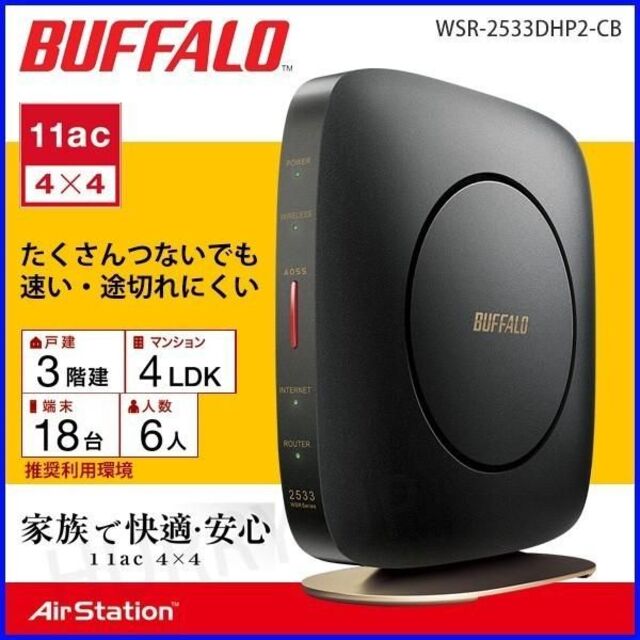 新品未使用★無線lanルーター buffalo wifi ipv6対応/Hri