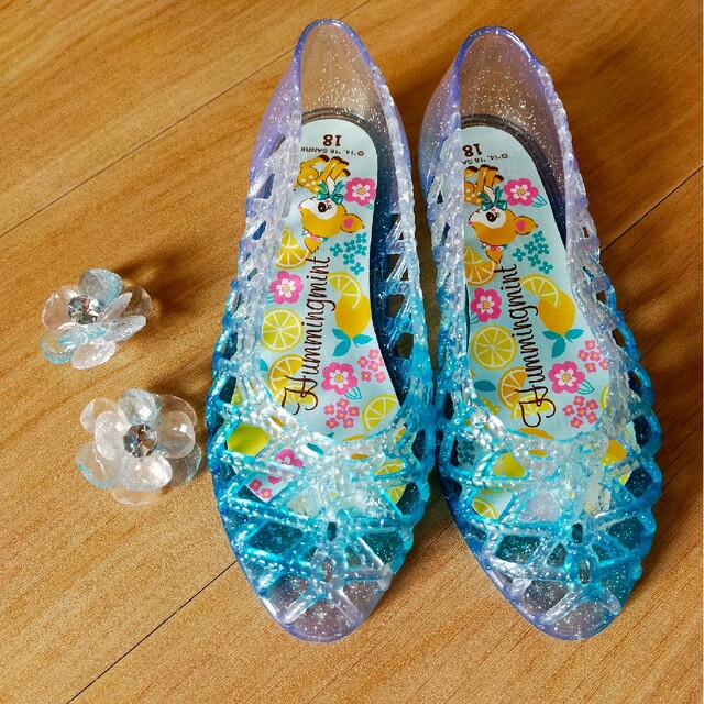 SANRIO　ハミングミント　女の子　サンダル　キラキラ キッズ/ベビー/マタニティのキッズ靴/シューズ(15cm~)(サンダル)の商品写真