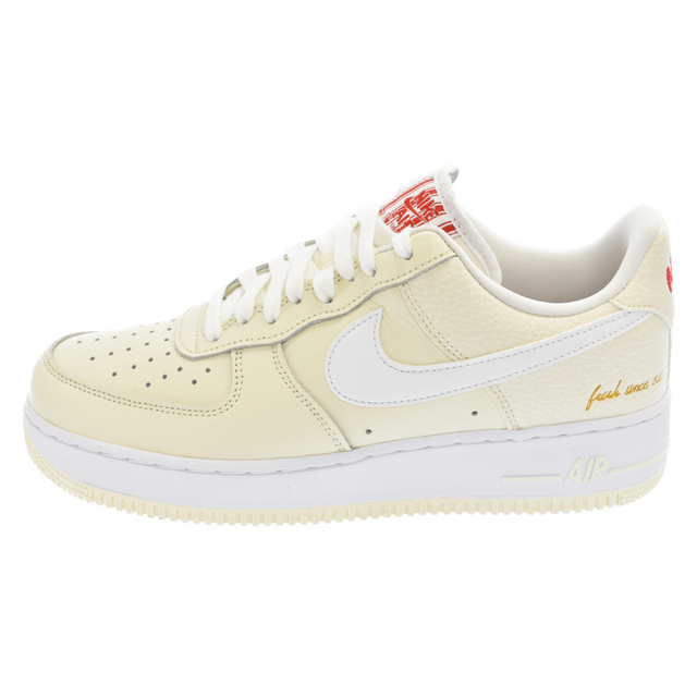 NIKE ナイキ AIR FORCE1 07 PRM EMB CW2919-100 エアフォース1 ポップコーン ローカットスニーカー US9 アイボリー天然皮革合成皮革合成繊維底