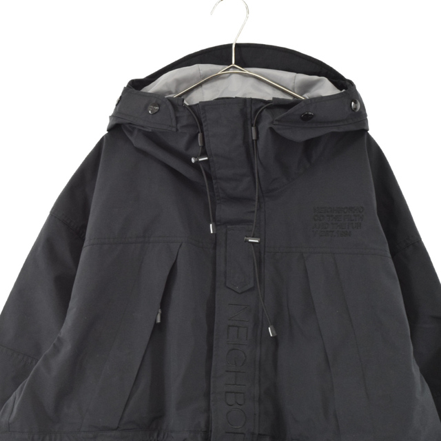 NEIGHBORHOOD ネイバーフッド 22SS 3 Layer Parka 3レイヤーナイロンマウンテンパーカー 221TSNH-JKM09  ブラック