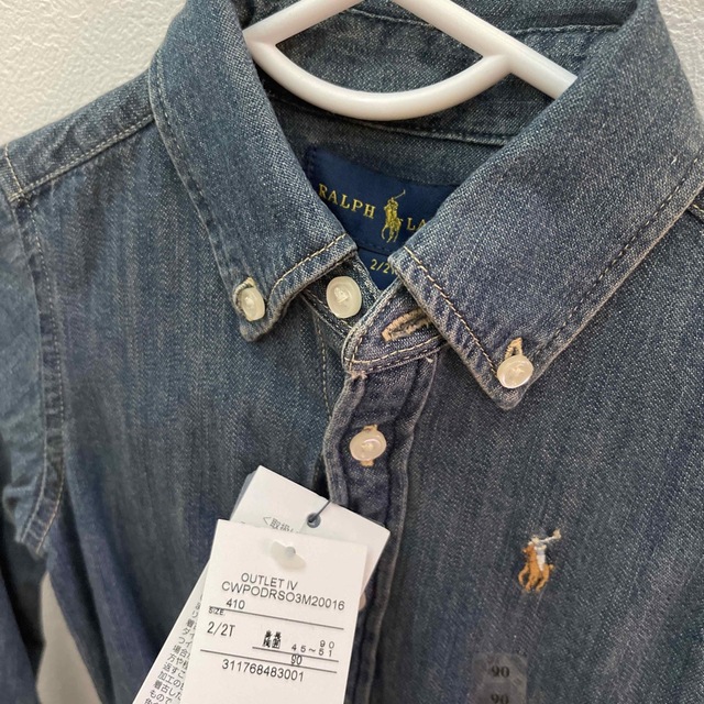 POLO RALPH LAUREN(ポロラルフローレン)のデニムワンピース　2T90 未使用新品 キッズ/ベビー/マタニティのキッズ服女の子用(90cm~)(ワンピース)の商品写真