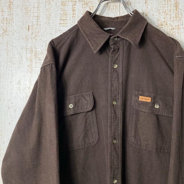 Carhartt カーハート ネルシャツ ワークシャツ アメリカUSブラウン 1