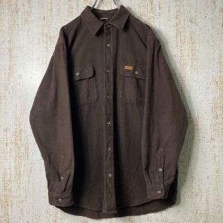 カーハート(carhartt)のCarhartt カーハート ネルシャツ ワークシャツ アメリカUS古着ブラウン(シャツ)