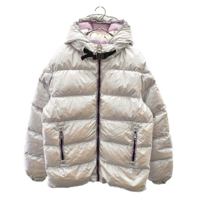 人気定番の MONCLER ホワイト 光沢ナイロンダウンジャケット ローラ