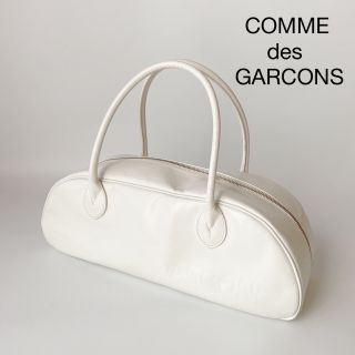 コムデギャルソン(COMME des GARCONS)のコムデギャルソン ボストンバッグ トートバッグ バッグ　ホワイト　レザー　牛革(ボストンバッグ)