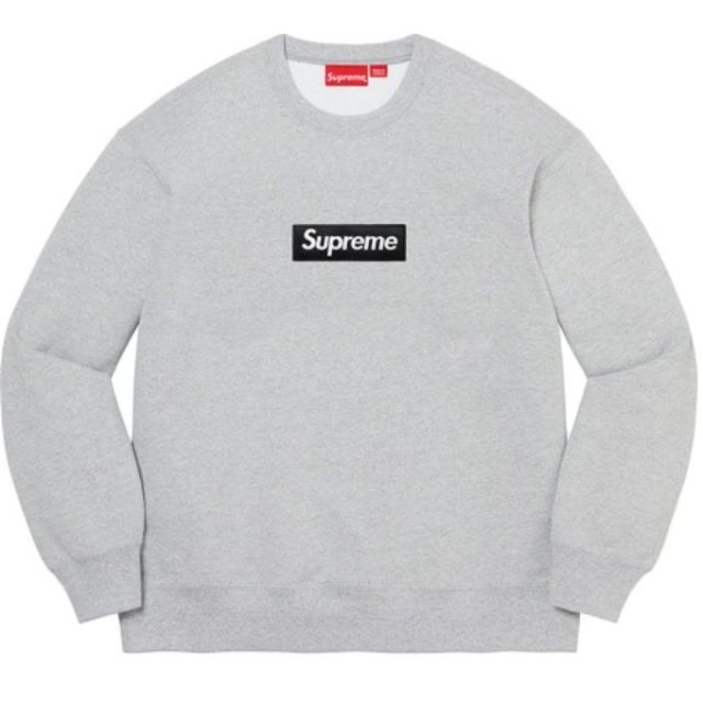 Supreme Box Logo Crewneck Heather Grey S