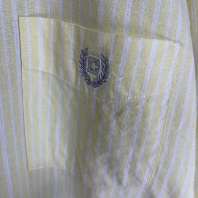 90's CHAPS チャップスラルフローレン　月桂冠ロゴ刺繍　ラガーシャツ