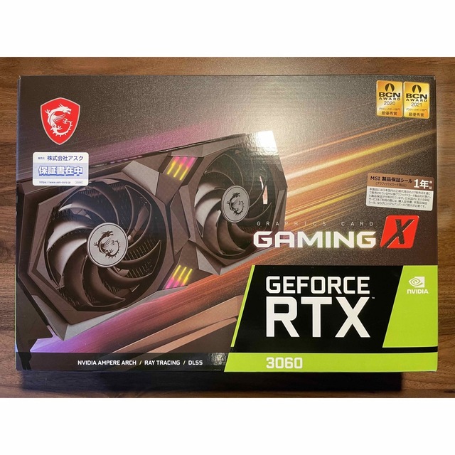 新品 MSI GeForce RTX 3060 GAMING X 12GMSIグラフィックコプロセッサ