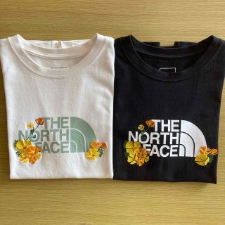 ザノースフェイス(THE NORTH FACE)のTHE NORTH FACE 半袖Tシャツ　花の刺繍　レディースM  2枚セット(Tシャツ(半袖/袖なし))