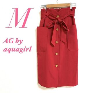 エージーバイアクアガール(AG by aquagirl)のAG by aquagirl　エージーバイアクアガール　タイトスカート　レッド(ひざ丈スカート)