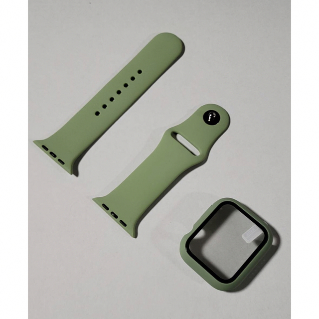 Apple Watch(アップルウォッチ)のSALE★グリーン アップルウォッチ Apple watch バンド カバー メンズの時計(ラバーベルト)の商品写真